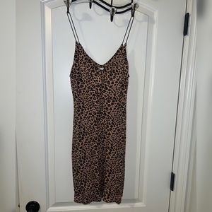 Sexy Cheetah Spaghetti Strap Mini Dress